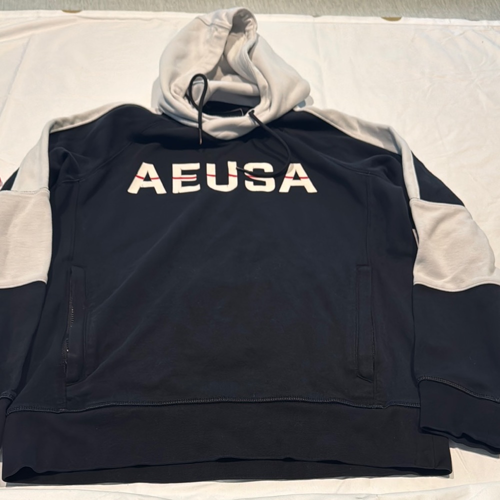 American Eagle Outfitters Black and Gray Hoodie